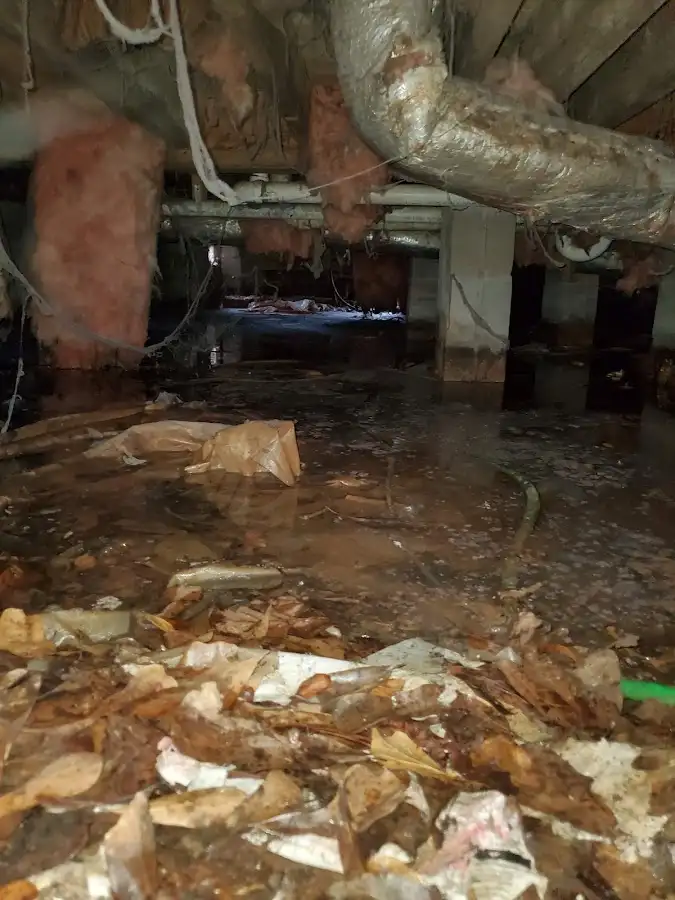 Crawl space flood assessment for Commercial Water Damage Restoration in Castle Rock